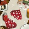 1pc Winter Christmas Table Runner with Dwarf Love and Snowflake Pattern, Perfect for Indoor & Outdoor Dining, Parties, New Year