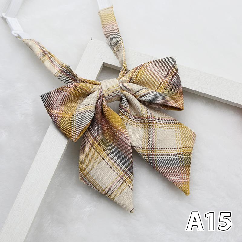 Personalized Flower Plaid Uniform Collar Flower Bow Tie Small Fresh Sailor Suit Bow KTB
