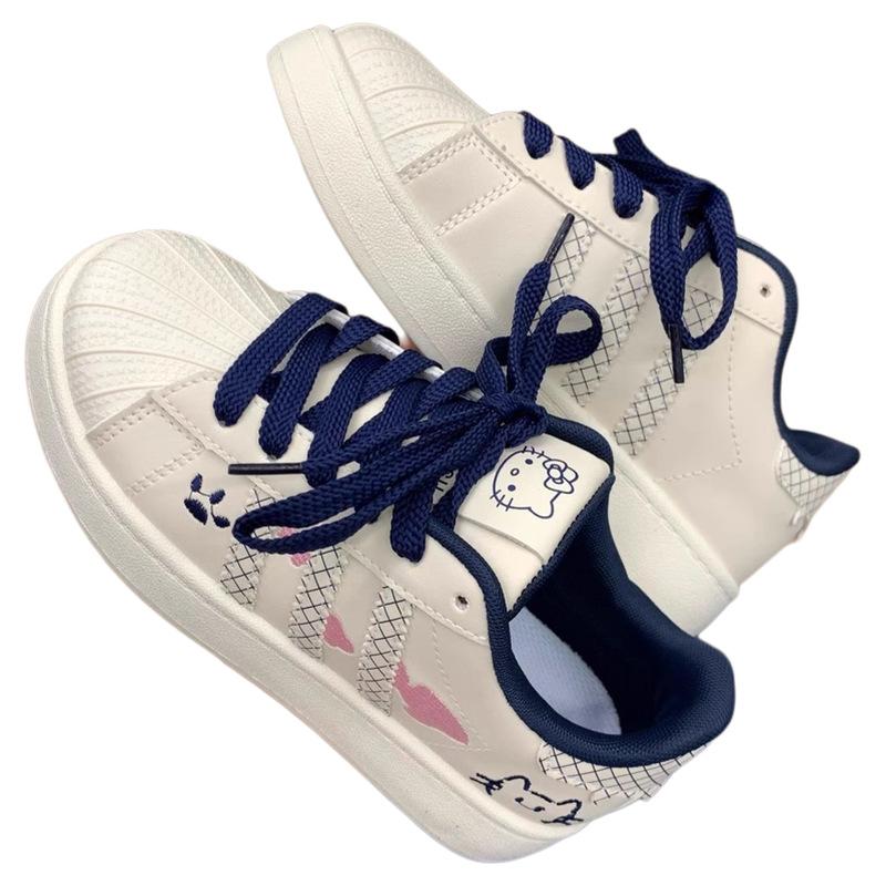 Original Khaki Shell Head HelloKitty Ins High Value Casual Shoes Student Party Japanese Versatile Board Shoes