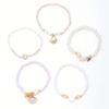 Ocean Wind Vacation Couple Bracelet Set Starfish Shell Bracelet Bohemian Pearl Stacked Bracelet