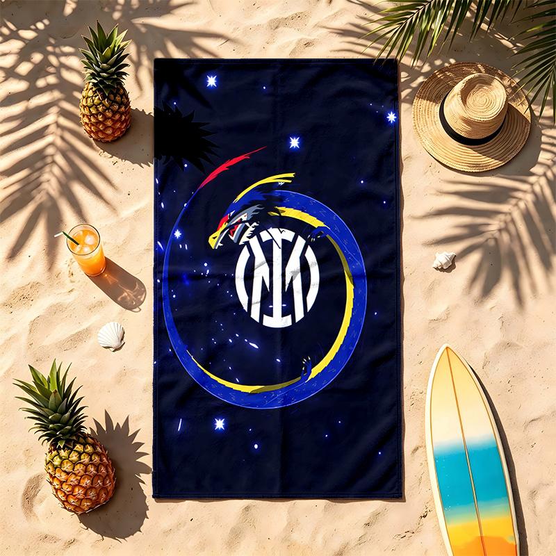 FC Internazionale Milano (5) Theme Beach Towel Sand Resistant Soft And Comfortable Suitable For The Pool Camping Yoga And Diving A Travel