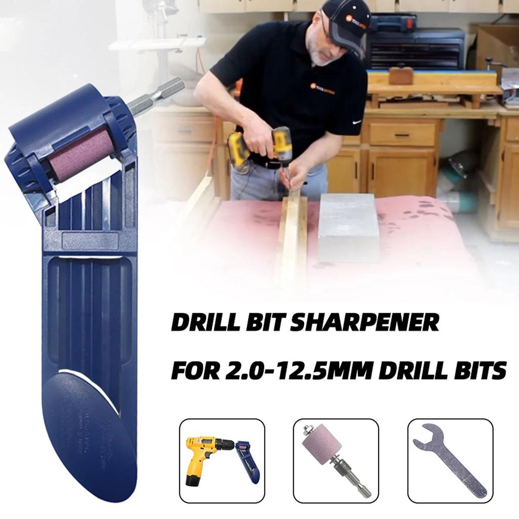 Corundum Grinding Wheel Drill Bit Sharpener Portable Twist Drill Bit Sharpener Power Tool Accessories Width Range 2-12.5mm