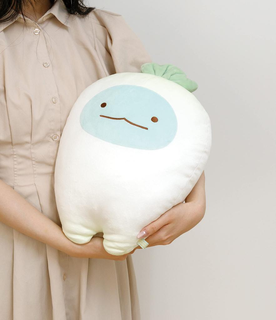 MF93701 Sumikkogurashi "Welcome! Food Kingdom" Super Mochimochi Hugable Lizard (Daikon)