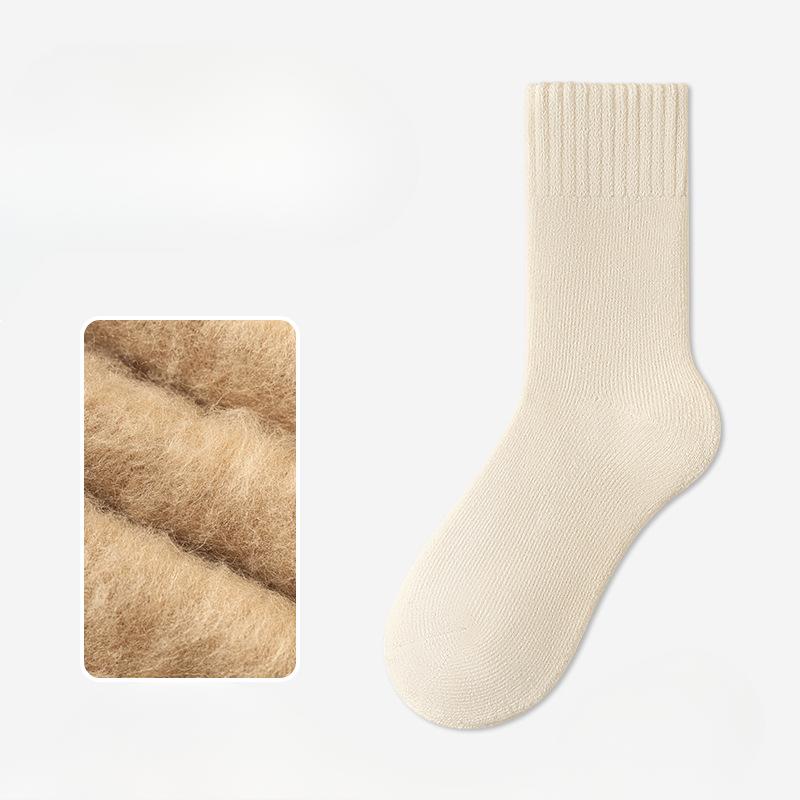 Male Winter Plus Thick Velvet Absorption Sweat Deodorizing Warm Home Floor Wool Tube Socks