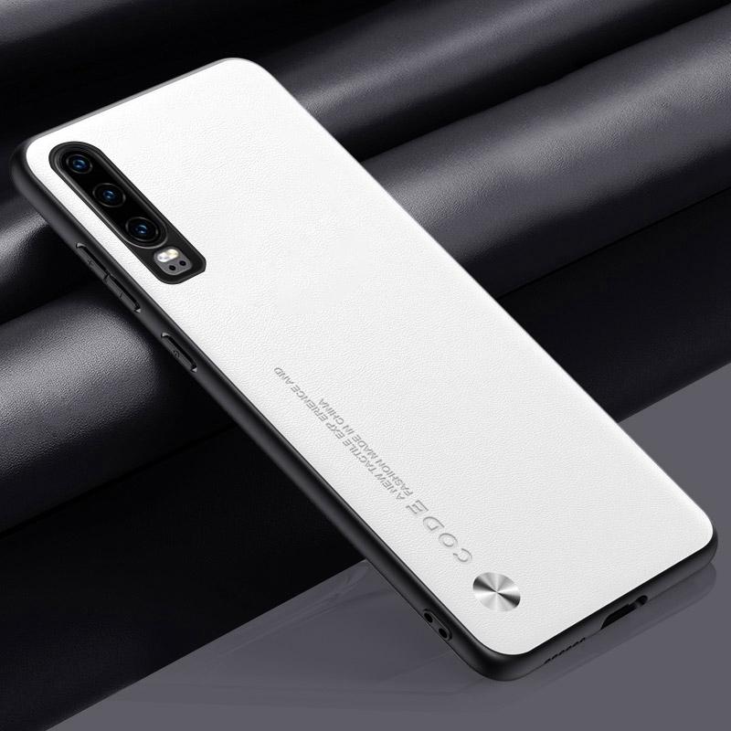 Luxury PU Leather Case For Huawei P30 Back Cover Matte Silicone Shockproof Full Protection Phone Case For Huawei P30 Pro Coque