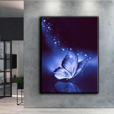 Pictura cu diamante 5D Diy Fluture albastru Set punct de cruce Broderie cu diamant complet Mozaic Artă Imagine cu strasuri Decor Cadou
