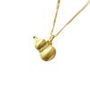 New in refreshing style Fashion matte classic brushed gourd necklace trendy retro antique gold craftsm pendant banquet jewelry
