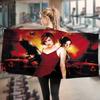 Horror Game R-Resident E-Evil Bath Towel Microfiber Soft Water Absorbing Breathable For Girl Kids Decorative Cartoon Beach Towel
