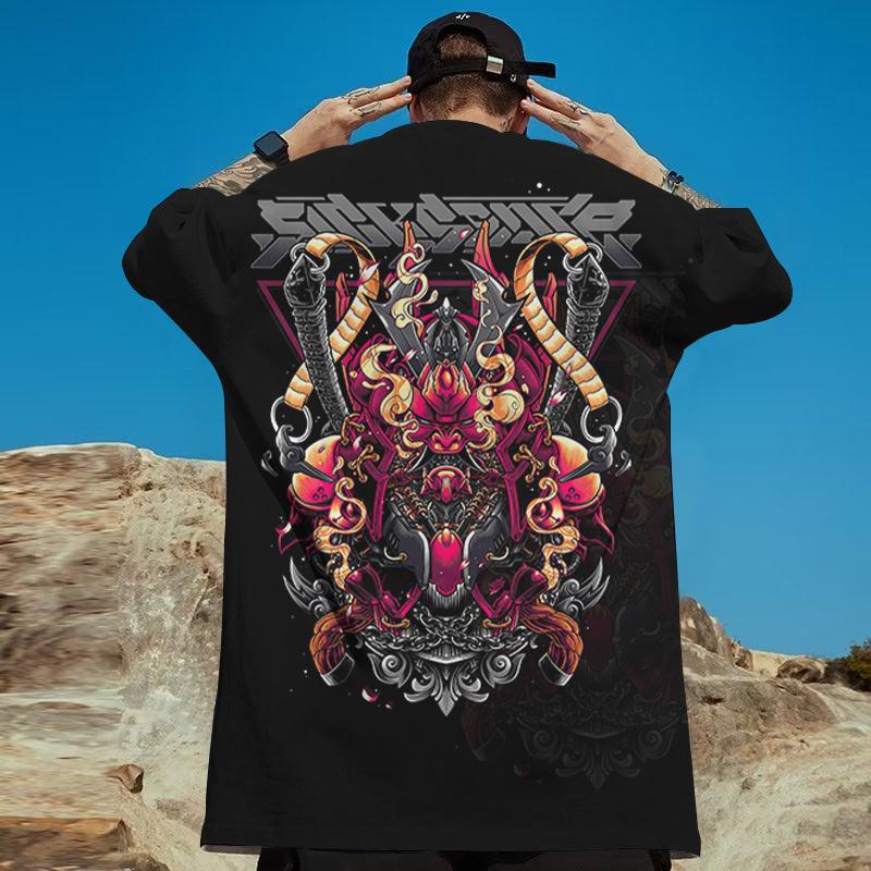 

Мужские футболки с 3d японским принтом «Призрачный воин», мужская футболка, футболки в стиле хип-хоп, футболка большого размера, мужская одежда, винтажные уличные топы 2024 6XL