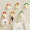 Pack of 3 Rainbow Hooks Colorful Adhesive Hooks for Bathroom Kitchen Storage Wall Hangers for Hanging Coat Key Bag