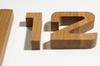 Wooden wall clock, oak lamellas, 60cm