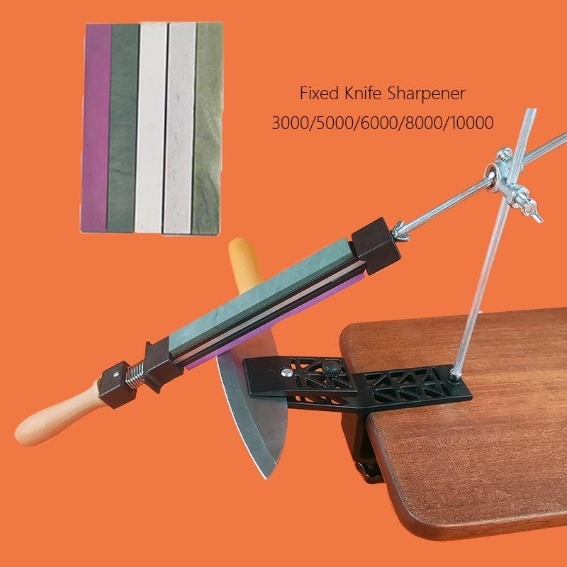 Fixed Knife Sharpener Professional Angle Sharpening Stone Kitchen Whetstone Grinding System Honing Diamond Grinder Woodwork Tool
