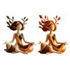 Abstract Yoga Girl Figurine Resin Meditating Lady Statue for Spa Yoga Room Home Desk Shelf Decor Gifts for Women