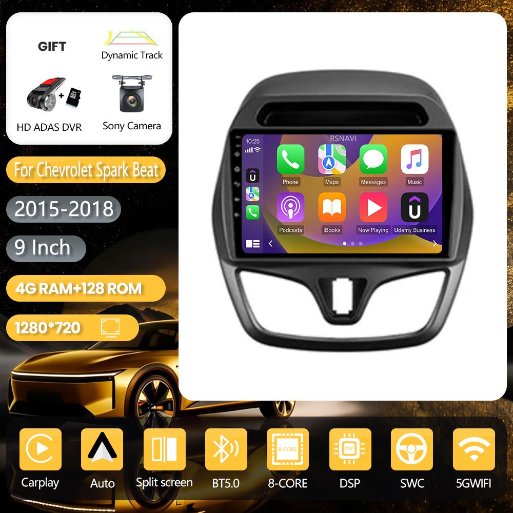 Android 16 for CHEVROLET Spark Beat 2015-2017 Carplay Auto Radio Multimedia Player Stereo 360° Camera App Control