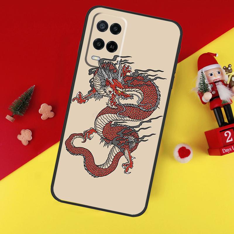 Japanese Dragon Style Case For Oppo A5 A6 Pro A15 A57 A17 A54 A74 A94 A76 A16 A96 A40 A60 A80 A18 A38 A58 A78 A98