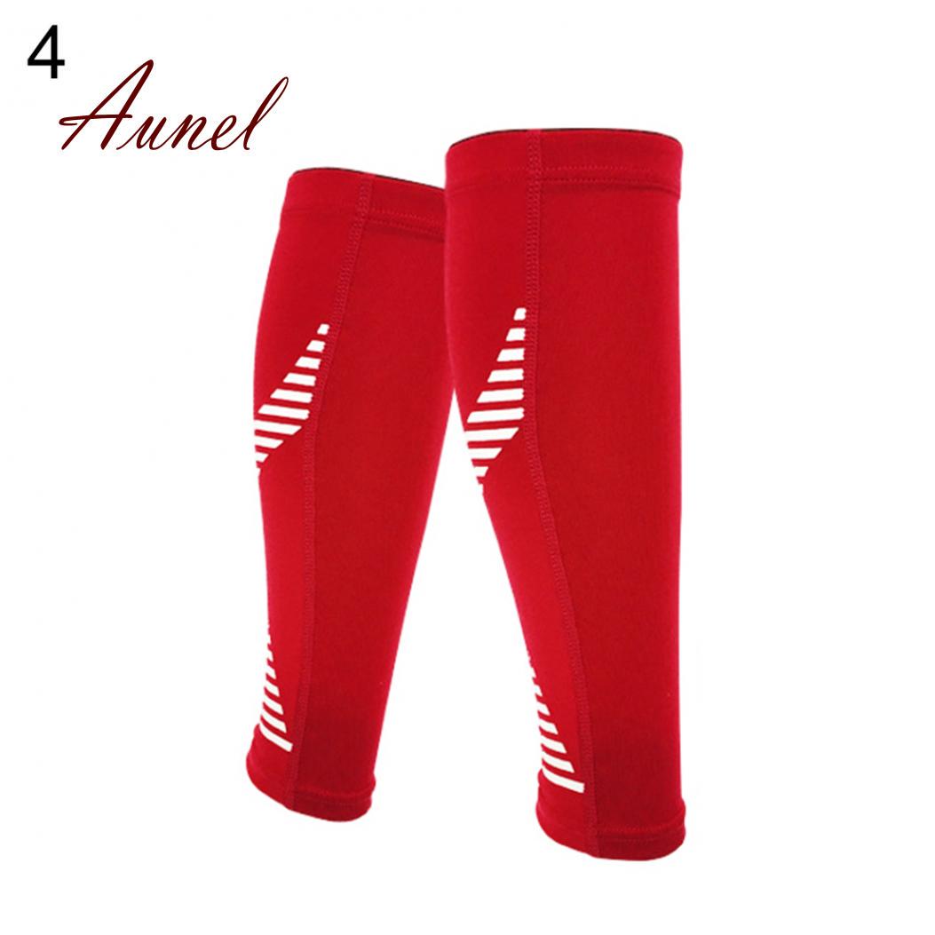 

1 шт., унисекс, беговые тренировочные упражнения, компрессионный бандаж для икр, поддерживающий бандаж L красный