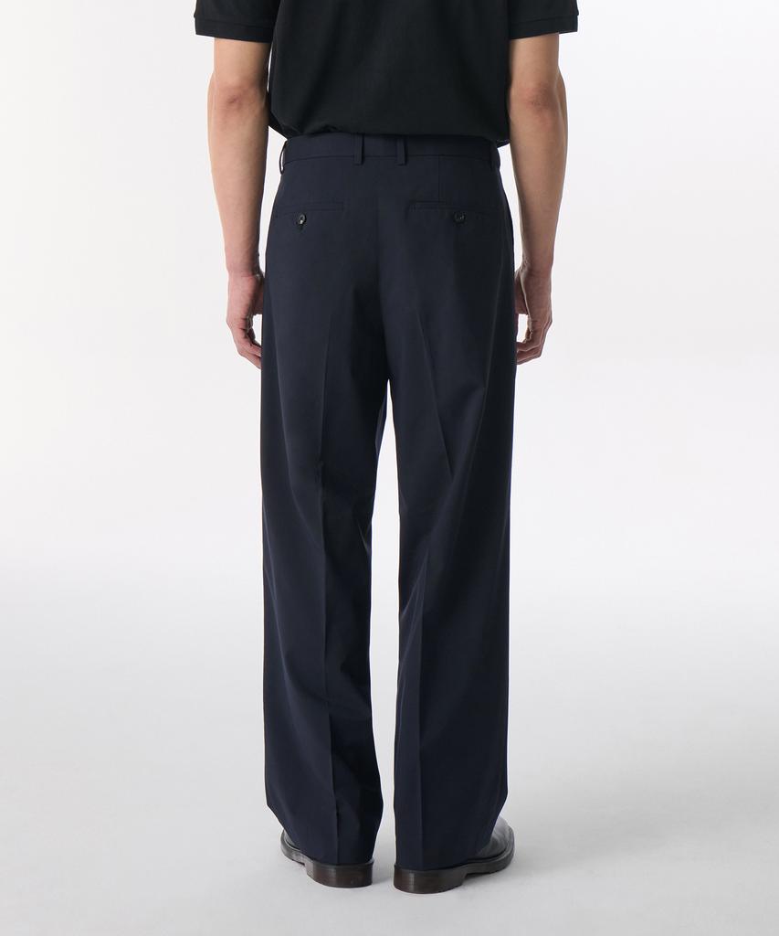 MUSINSA STANDARD [Cooltandard] Real Wide Hidden Banding Slacks [Navy]
