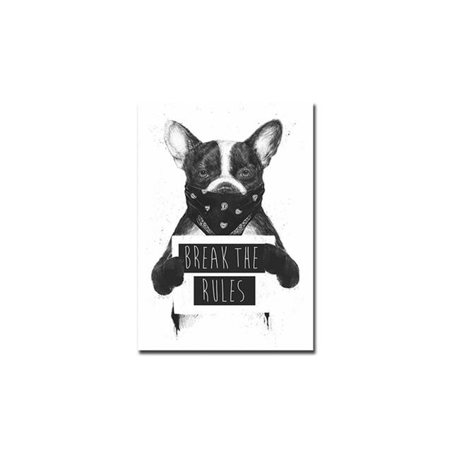 Animal Canvas Painting Posters Prints Funny Pet Dog Picture Wall Art Modern For Living Room Decoration Cuadros