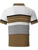 Printed Design – Not Textured Men's Digital Print Short Sleeve Quick-Dry Breathable Polyester Fabric, Featuring a " " Letter Print, Regular Fit, Round
