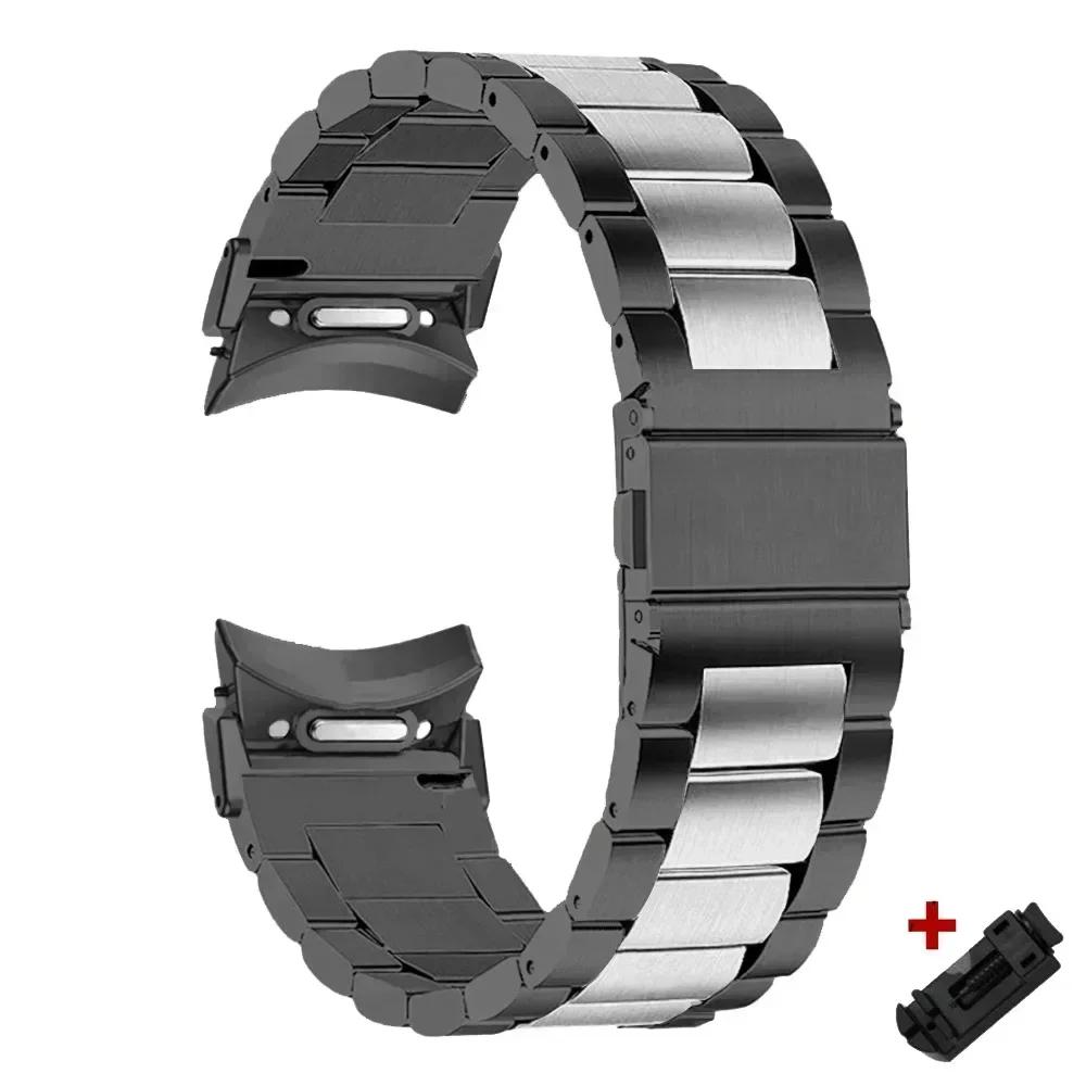 Řemínek z nerezové oceli bez mezer, rychloupínací, pro Samsung Galaxy Watch 6 Classic 43 47 mm, pro Galaxy 6 5 4 44 40 mm 5 Pro 45 mm