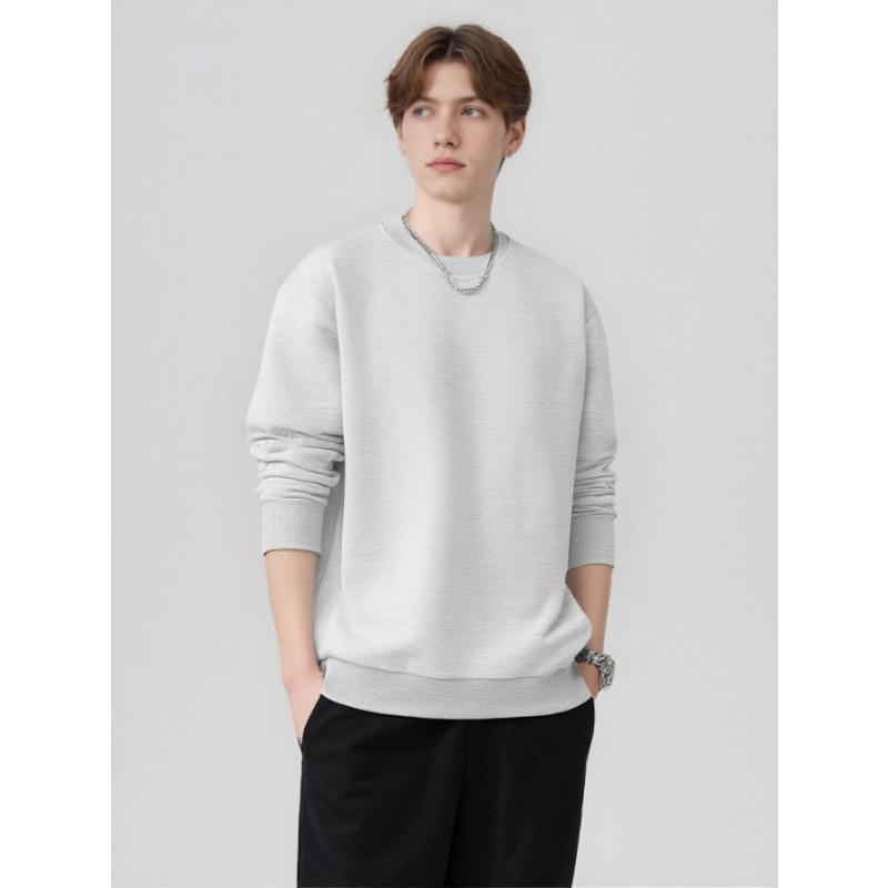Unisex Loose Long Sleeve Crew Neck Sweatshirt For Autumn Winter