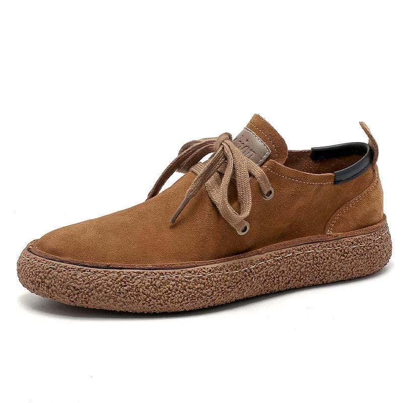 Fashion Social Suede Driving Shoes Genuine Leather Men Casual Shoes Luxury Brand Soft Men Loafers Moccasins Slip on Leisure Walking Shoe