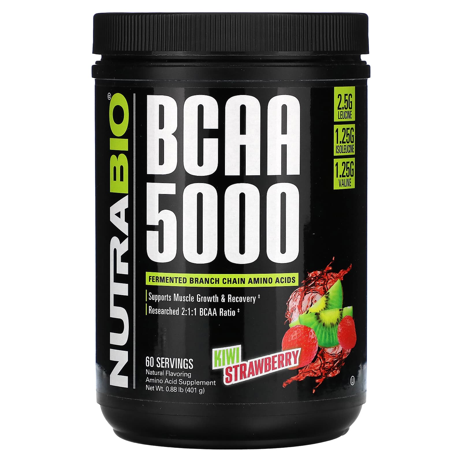 

Bcaa 5000, Kiwi Strawberry Flavor, 401G(0.88Lb)