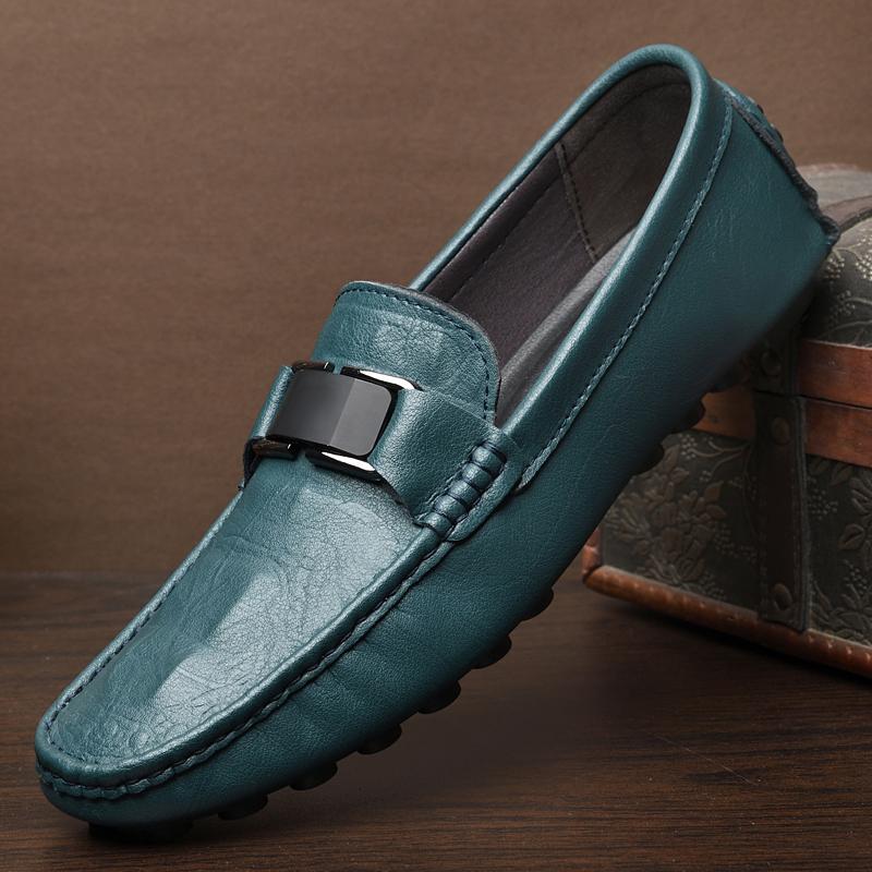 Fashion Fashion Flats Non-slip Men Shoes Leather Business Casual Party Men Loafers Shoes Soft Sole Comfortable Slip on Man Driving Shoes