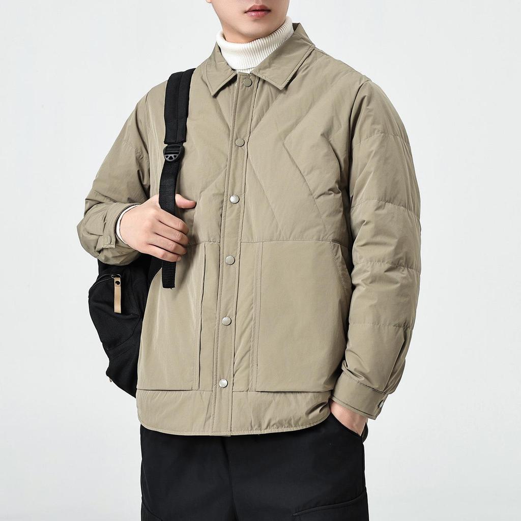 Men's Winter White Duck Down Lightweight Casual Jacket - New Loose Fit, Warm, Versatile, Trendy Style, Plus Size Available