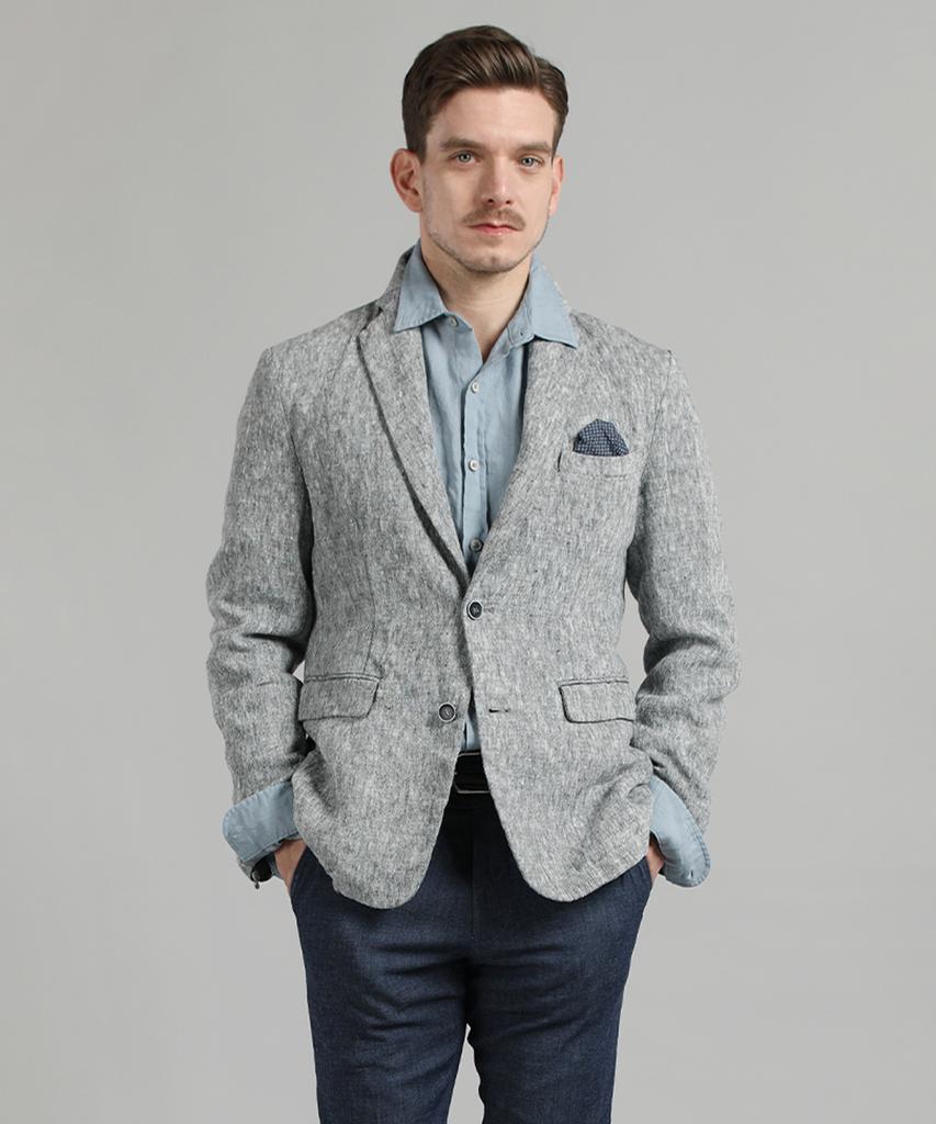 Panicale Grey Washed Linen Jacket