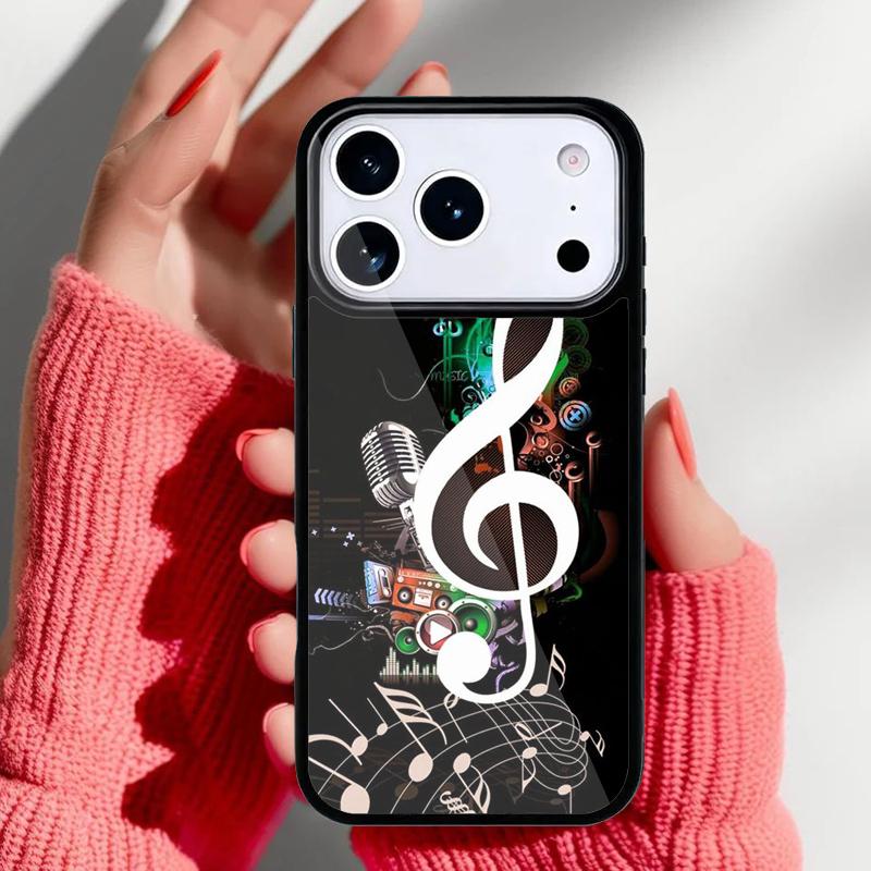 Musical Notes Classical Music Art Phone Case for iPhone 17 Air 16e 15 14 13 Pro Max Back Cover for 12 11 Pro Coque
