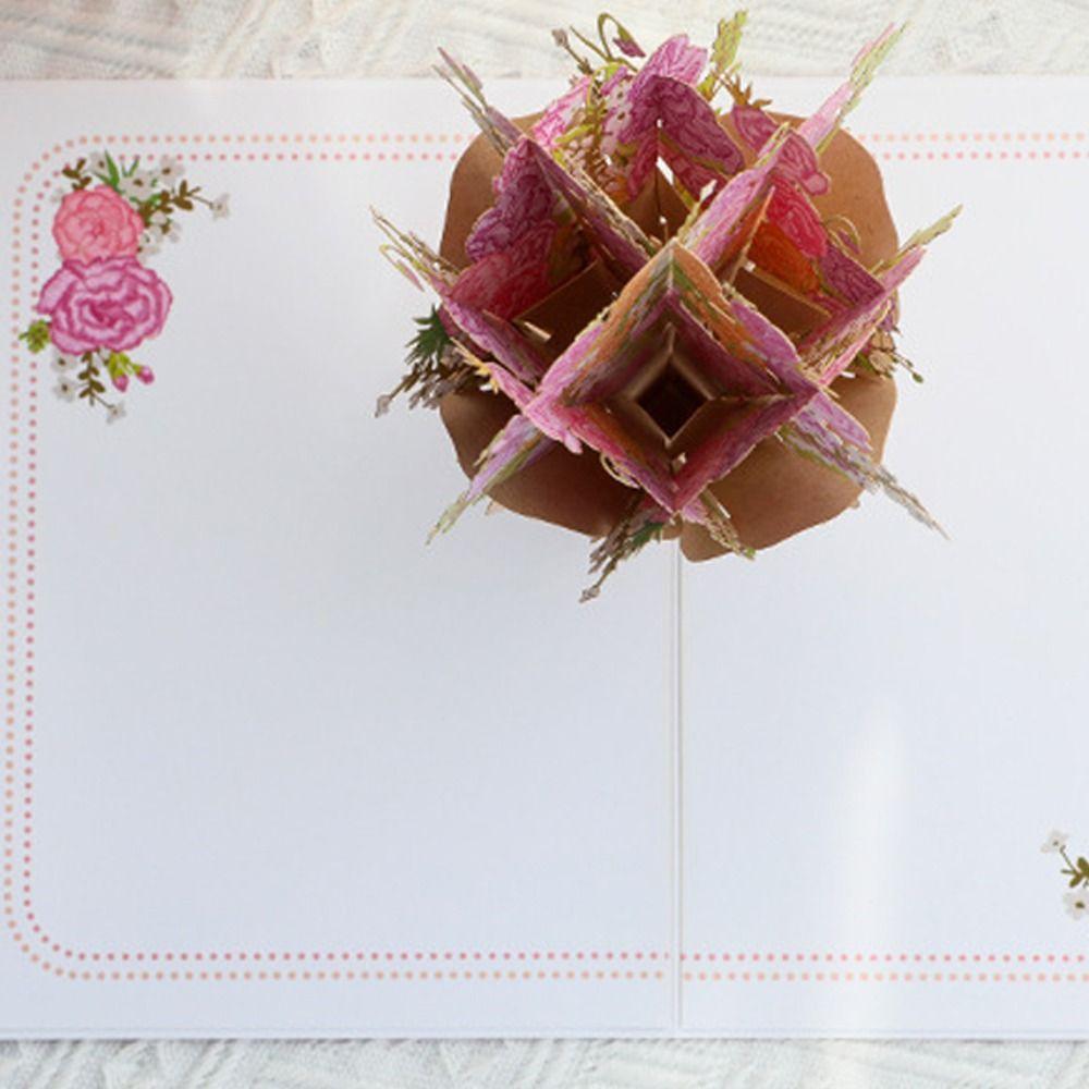 Paper 3D Pop Up Greeting Card Exquisite Happy Birthday Blessing Card Thanksgiving