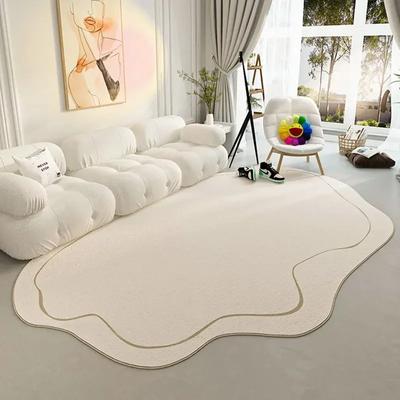 Modern Fluffy Plush Floor Mat, Large Size Rugs, Home Carpet, Shaggy Lounge, Bedside Area Rugs, Irregular, Living Room, Bedroom