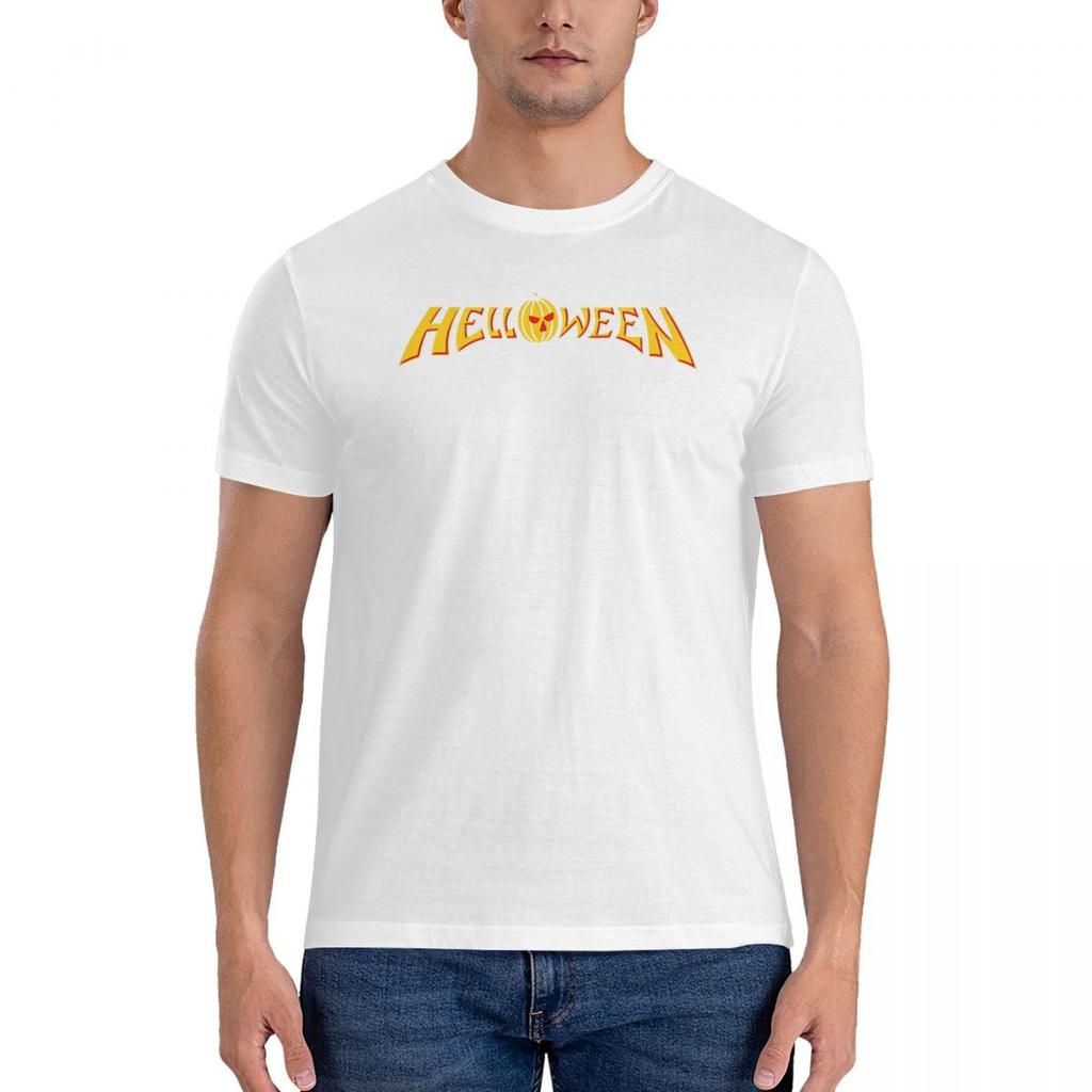 Oversized T-Shirt The Helloween Band Portrait 100 Cotton T-Shirts Hip Hop Tee Shirt for Men's Summer Y2K Retro Short Sleeve Tees
