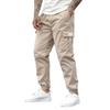 Men's Slim Fit Cargo Jogger Pants with Drawstring Elastic Waistband, Color Multi-Pocket Casual Trousers