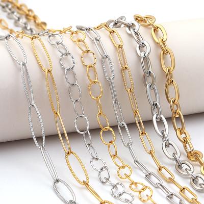 1Meter Stainless Steel Link Chains Multiple Styles Metal Twist Bulk Chains For DIY Jewelry Making Necklace Bracelets Findings