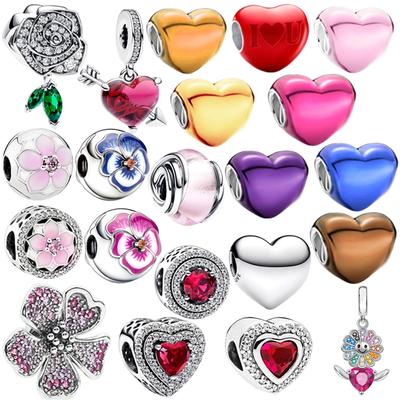 Heart-Shaped,Flower Multiple Series Charm Beadapplicable To Original European Plating Copper Jewelry &Diy Making Gift