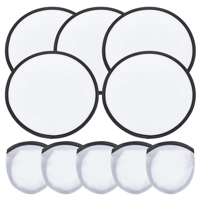 Folding Fan Simple Circular Performance Portable Round Hand Woman Foldable Blank Handheld