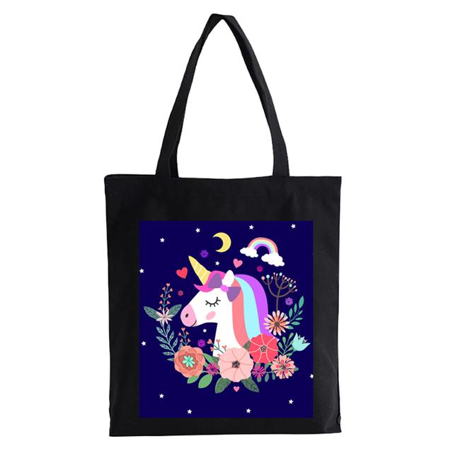 Dabbing Unicorn Panda anime Nákupní taška Dospívající studenti opakovaně použitelná plátěná taška taška na kabelku Dámská taška přes rameno Bolsas