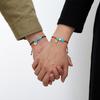 2Pcs Promise Couple Bracelets for Women Simple Luminous Beaded Braided Bracelet Bangle Valentine's Day Gift for Lover Girlfriend