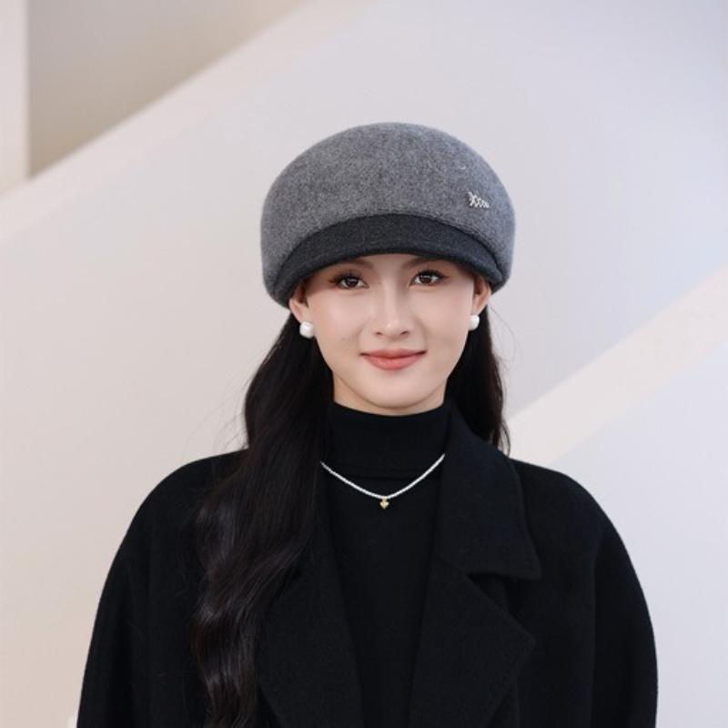 In The Elderly Hat Women's Autumn and Winter New Knitted Warm Cap Beret Mother Hat