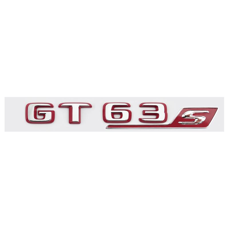 Suitable for Mercedes Benz rear letter sticker silver red version C63S GT63S S63LGLE53 SL63S modification W205 W206 C190 X290