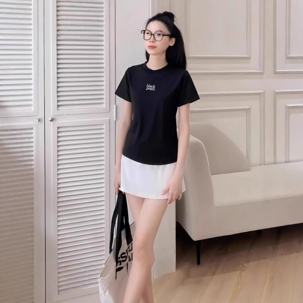 Letter Embroidery Short-sleeved T-shirt Women's Summer New Slim-fit Women's Round Neck Student Women's Clothing Women's Fashion