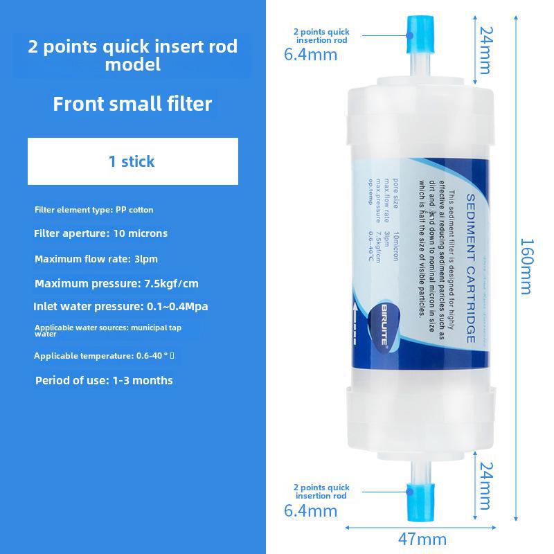 

5-дюймовый небольшой фильтр предварительной очистки воды для очистителей, стиральных машин, водонагревателей и умных крышек для унитаза (ПП элемент) 4 points thread-4 points thread