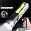 Car LED Strong Light Flashlight Portable Magnet Camping Torch 90 ° Rotatable Head Multifunctional Folding Handheld Work Lights