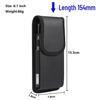 Men's Leather Vertical Belt Phone Case with Magnetic Closure for 6.1-6.7 Inch Devices - Ideal for Seniors