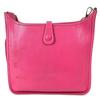 HERMES H punching logo Evelyne 1 PM Crossbody Shoulder Bag Epsom Rose Tyrian