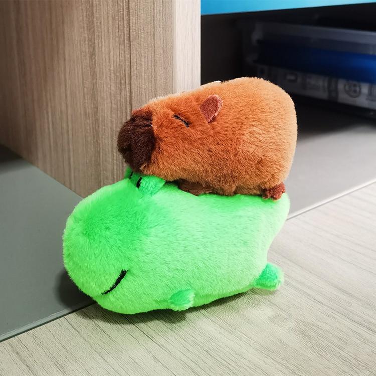 peluches Capybara Plush Keychain Bag Pendant Hanging Decoration Cute Stuffed Doll Toy Desktop Doll Ornament Car Keyring Kid Gift