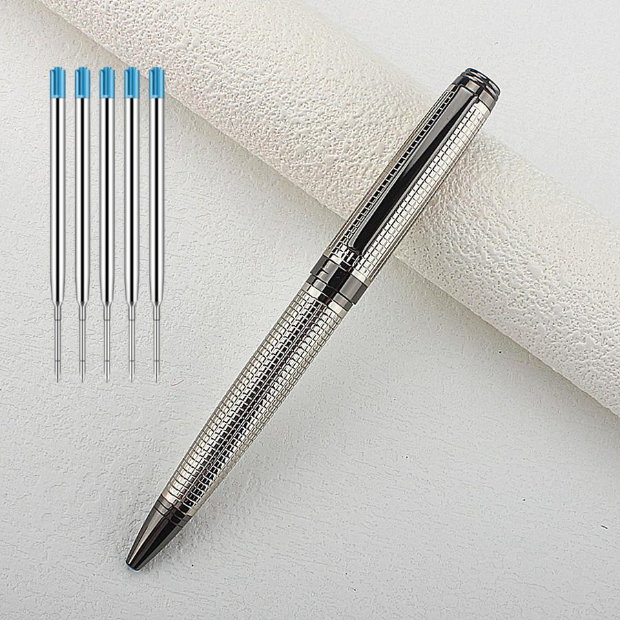 Gitter Metallkugelschreiber 0,7 mm Standardspitze geschmeidiger Stift für Kalligraphie Schreiben & Unterschrift Geschenkstift