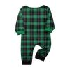 Matching Family Christmas Pajama Set Long Sleeve Neck Print Top with Pants for Adults and Kids